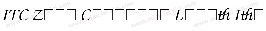 ITC Zapf Chancery Light Italic字体转换